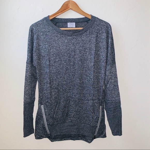 NWT Danskin Now gray crewneck pullover sweater XS - Picture 1 of 7